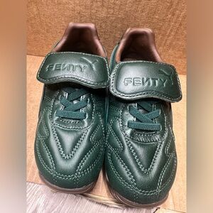 Fenty x Puma Avanti L Toddler 'Dark Myrtle' 8C Green Leather Sneakers Slip On